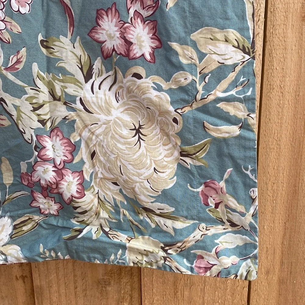 One [1] Pottery Barn Elodie Euro Sham Blue Floral French Country 30